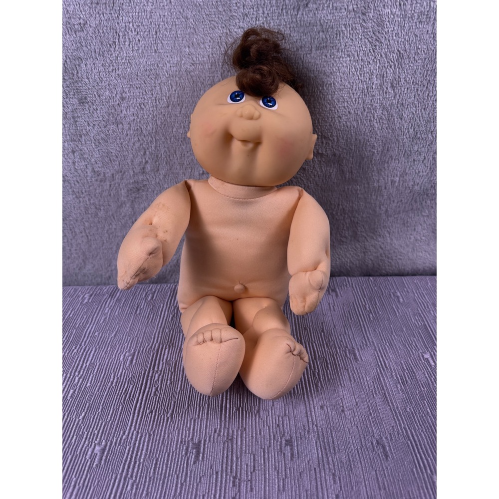 Vintage 1989 Cabbage Patch Kids Hasbro Doll Blue Eyes Brown Hair Xavier Roberts